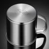 Vaso de acero inoxidable 304 para la boca, para estudiantes, con asa y tapa, resistente a caídas, grueso, para niños de jardín de infantes.