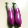 Pepino e Berinjela de Simulação PU Modelo Frutas e Vegetais Adereços de Fotografia Decoração de Armário Brinquedo para Alívio de Estresse Alimentar Rebote Lento