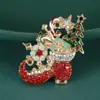 Broche de Copo de Nieve Navideño de Moda corsage de personalidad y temperamento pasador anti-luz pasador de cuello de diamante accesorios para traje y camisa
