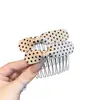 Pente de Cabelo com Laço de Bolinhas em Acetato Simples, Presilha de Cabelo para Franja Redutora de Idade Dongdaemun, Novo Estilo Elegante Pente de Cabelo Fofo