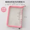 Álbum de Fotos Estilo Ins 65 polegadas A5 Brilhante Buraco para Polaroid 3 polegadas Coreano Zíper Bolsa de Armazenamento Borda Livro de Folhas Soltas Concha Cartão Pequeno