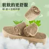Plantillas Hechas a Mano de Algodón y Lino para Hombre, Absorbentes del Sudor, Anti-Olor, Transpirables, de Suela Suave, Cómodas para Estar de Pie Mucho Tiempo, Plantillas de Verano de Artemisa
