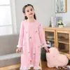 Camisola de menina algodão fino princesa bebê crianças pequenas médias e grandes macacão pijama mãe e filha pai e filho vestido de casa
