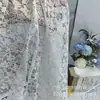 Tecido de Renda Leve Vazado Não Elástico Tecido de Material Floral Folha Saia Casaco Renda Acabamento