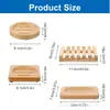 Bases de madera hechas a medida, recipientes para agua de jabón de pino y bambú, estantes de almacenamiento para baño al por mayor del fabricante, bandejas de madera