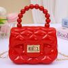 Bolsa de Ombro Feminina Estilo 2026, Bolsa Transversal Fashion com Corrente de Pérolas, Mini Bolsa Feminina, Bolsa de Gelatina