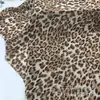 Tela ligera de bufanda larga con caída para falda, tela clásica de gasa con sexy estampado de leopardo