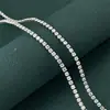 Joias de Comércio Exterior Cobre Banhado a Prata Zircônia de 2mm Colar Tennis Temu Xiyin Tk Venda Quente em Estoque Atacado