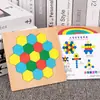 Rompecabezas geométrico con forma de corazón para educación temprana, rompecabezas de formas, colores y gráficos, bloques de construcción educativos para niños, juguetes de jardín de infantes
