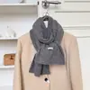 Bufanda de Mezcla de Lana para Mujer Otoño e Invierno Tejido de Punto Trenzado Ocho Caracteres Cálida Gruesa Versátil Calentador de Cuello Estilo Pareja