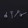Accesorios para pendientes transparentes de material PC japonés y coreano protección ambiental no es fácil de alergia aguja de oreja de resina perforación de agujero de oreja taladro especial Pendiente de copa