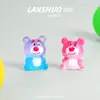 Desenho animado fofo mini colorido urso morango enfeites de carro pingente resina DIY chaveiro acessórios material atacado