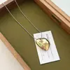 Colar com Pingente de Metal Irregular Polido Brilhante Moda Europeia e Americana para Mulheres, Design de Nicho, Corrente para Suéter Única e Estilosa