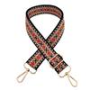 Nueva correa de hombro ancha con diseño de jacquard de diamantes de colores, gruesa y larga, accesorios para bolsos, correa para bolso cruzado.
