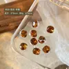 Nuevas y Modernas Decoraciones para Uñas de Color Vino Tinto, Cuadradas Gruesas, Caramelo de Hielo, Huevo de Paloma, Bolas de Pedrería