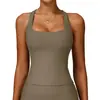 Ropa Exterior Europea y Americana Chaleco de Yoga con Hilo Ajustado Espalda Hermosa Chaleco Deportivo de Alta Intensidad Ropa para Correr al Aire Libre Fitness 3093