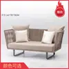 Sofá de Exterior à Prova d'Água Casual Sala de Estar Varanda Pátio Exterior Mesa de Café Três Pessoas Rattan Trançado Móveis Pousada Jardim Cadeira de Rattan