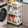 Estantería estrecha de pie para baño, estante de almacenamiento multicapa para cosméticos, estante de almacenamiento para el hogar, carrito de bocadillos