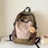 Mochila Infantil Color-Blocking Estilo Coreano, Mochila Escolar Fresca Dopamina para Jardim de Infância, Mochila Leve Tendência para Estudantes