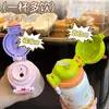 Copo térmico infantil Zootopia, aço inoxidável de alta estética, design fofo de desenho animado para estudantes, copo pequeno portátil com tampa traseira