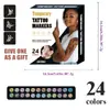 Marcadores de Tatuaje de Venta Caliente Transfronterizos, Plumas de Tatuaje Temporal para Pintura Corporal, Pegatinas de Boceto de Tatuaje Gratis, Plumas para Disfraces de Fiesta