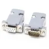 Conector plug de soldar de 9 pines DB9 puerto serie 232 conector plug 485 macho hembra conector de carcasa de plástico