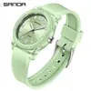 Reloj Sanda Impermeable de Cuarzo para Exámenes de Secundaria y Preparatoria durante el Ciclo Escolar, Carcasa Transparente, Reloj Estudiante Simple Luminoso