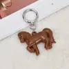 Acrílico Cor Sólida Fresca Cor Ab Galvanizado Fantasia Furo para Pendurar Estéreo Pônei Chaveiro Joias DIY Acessórios para Bolsa