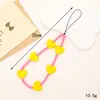 Cadena para Teléfono de Lazo de Perlas con Forma de Corazón, Colgante para Bolso, Accesorio Decorativo, Correa Anti-Caídas para Teléfono