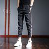 Pantalones Deportivos para Hombre Ajustados Pierna Pequeña Verano 2023 Estampados Seda de Hielo Finos Negros Sedosos Casuales para Hombre
