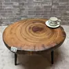 Mesa de Té de Madera de Alcanfor Talla de Raíz Madera Maciza Mesa de Café Pequeña Estilo Shaji B&B Sala de Estar Ventana Saliente Tatami Mesa Pequeña