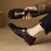 Otoño 2026 Nuevos Zapatos Mary Jane Versátiles Piel Suave Suela Suave Casual Retro Mary Jane Planos Punta Redonda Zapatos de Piel para Mujer