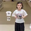 Weimu Roupas Infantis Conjunto para Meninas Manga Curta Roupa de Verão Fina Casual Desenho Animado Roupas Infantis Classe A Camiseta de Bebê Calça Anti-Mosquito
