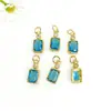 Piedra Cúbica de Zirconia Geométrica Colorida Rectangular Colgante Joyería Pulsera Collar Pendientes Colgante Accesorios DIY Materiales de Producción