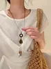 Novo Estilo Chinês Retrô Étnico Zen Colar Design de Nicho Temperamento Personalidade Madeira Moda Versátil Colar