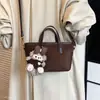 Bolso bandolera vintage nuevo de estilo coreano, estampado de leopardo, lujo ligero, 2026, bolso de mano de gamuza para mujer para ir al trabajo