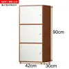 Librero Estantería de Libros Cerrable Simple de Pie Moderno Simple Gabinete de Almacenamiento Combinación de Color Madera Maciza Gabinete de Rejilla Gabinete de Almacenamiento con Puerta