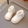 Botas de nieve para niños, zapatos de invierno suaves para niños pequeños, botas de algodón para niños, zapatos de algodón grandes con forro polar y engrosados, zapatos cálidos para niñas