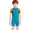 Nuevo Traje de Buceo para Niños de 2.5mm para Estudiantes, de una pieza, de manga corta, protector solar, cálido, para esnórquel, surf, buceo, traje de baño