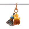 Comercio Exterior Colgante de Hilo de Algodón con Borla Tejida Accesorios para Joyería Hechos a Mano DIY Colgante de Llavero con Borla de Pato Decoración