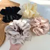 Anillo para el pelo de intestino grueso plisado multicapa perezoso de principios de primavera, flor para la cabeza con textura de cuadros atmosférica, cuerda para el pelo elegante perezosa, cintura