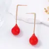 Brincos Pendentes de Liga Metálica com Pingente de Gota de Óleo Gota d'Água Design Elegante de Nicho Tendência Cross-Border Versátil Estilo Diário Feminino