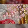 Tomoni&Não Perca Adesivos de Unha com Glitter DIY Brilhantes Doces Adesivos de Unha Lantejoula Padrão de Lã Material de Joalheria