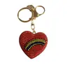 Llavero de Corazón Arcoíris con Diamantes Completos de Amazon Colgante de Bolsillo con Forma de Corazón Incrustado de Diamantes Moda Llavero para Llaves de Coche Pequeño Adorno