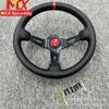 Volante MoMo Modificado Transfronterizo de Velocidad Completa 13 pulgadas Liberación Rápida Cuero Genuino Cóncavo Grande Cóncavo Profundo Competitivo Universal