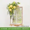 Paisaje de cañas ventana de otoño arreglo de flores artificiales decoración soporte de madera de cuerno de vaca boda escena de flores artificiales paisaje flor