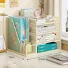 Suporte para Armazenamento de Arquivos, Cesto Organizador Multifuncional para Mesa, Caixa Organizadora de Mesa, Suporte para Livros, Estante de Escritório, Armazenamento de Dados