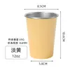 Taza de cerveza de acero inoxidable 304 transfronteriza, taza portátil para bebidas frías, taza con borde rizado de una sola capa, taza creativa práctica, venta al por mayor