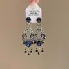 Nuevos Pendientes Geométricos con Borla de Perlas Estilo Chino Largos Vintage Estilo Étnico Moda Dulce Mariposa Flor Pendientes Colgantes Lujo Ligero