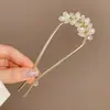 Horquilla de Perlas en Forma de U de Gama Alta para Mujer, Nueva Herramienta de Peinado Estilo Chino, Horquilla para la Parte Trasera de la Cabeza, Nuevo Accesorio para el Cabello 2025